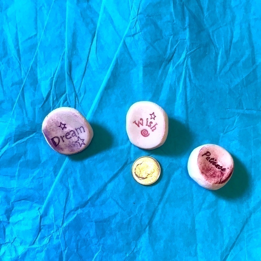CLAY worry stones-Dream/Wish/Patience